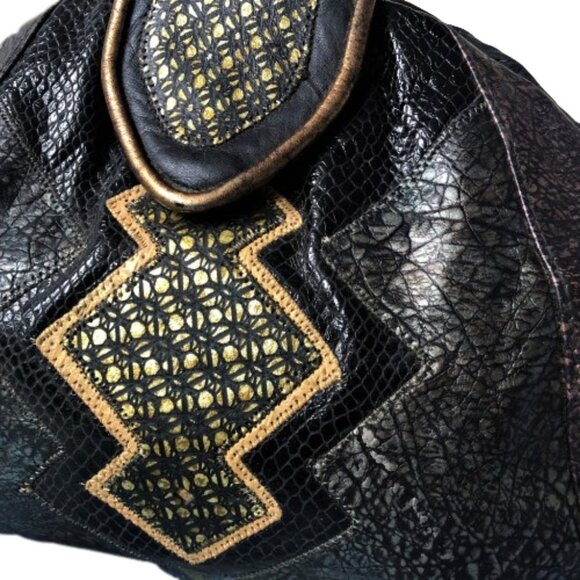 Vintage 80s Hala multicolour 'metalic 'crossbody or clutch purse bag - Picture 13 of 16